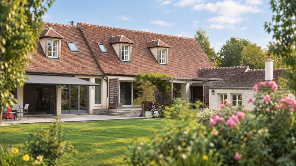 Maison et jardin du lieu de l'événement
